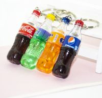 【VV】 Simulated Beverage Bottle Keychain Resin Couple Chain Men Pendant Children Canned Drinks