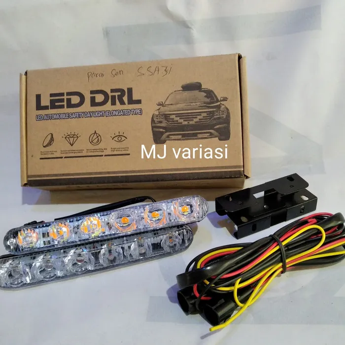 LAMPU LED DRL 6 TITIK MODEL FORTUNER LAMPU LED DENGAN LAMPU SEN MOBIL ...