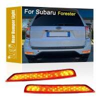 ชุดไฟกันชนหลังไฟท้าย LED 2ชิ้นไฟเบรกสีแดงสำหรับ Subaru Forester 2009 2010 2011 2012 2013 2014 2015-2018