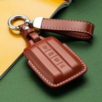 Genuine Leather Car Key Cover Case For Great Wall WEY Tank 300 Vv7 Keyring Shell Fob Holder