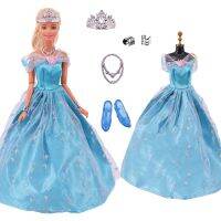 【YF】™✘  Five-Piece (1 Piece Of Clothing   4 Jewelry Accessories) Evening Suitable 30 Cm Barbies