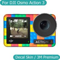 สติกเกอร์กล้อง Osmo Action 3สติ๊กเกอร์ติดบนตัวเครื่องฟิล์มห่อไวนิลกล้องวีดีโอสติกเกอร์ป้องกันตัวเสื้อป้องกันสำหรับ DJI Action3