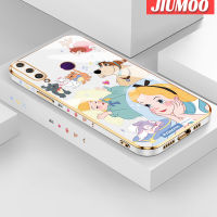 JIUMOO เคสสำหรับ Huawei Y6P ลายหิมะสีขาวใหม่พื้นผิวขอบสี่เหลี่ยมเคสนิ่มซิลิกาเจลกันกระแทกเคสมือถือรวมทุกเลนส์กล้องถ่ายรูปฝาครอบป้องกัน