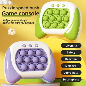 Pop It Game Light Up Fidget Toy, Quick Push Game Console, Whack a Mole  Game, Decompression Breakthrough Puzzle Pop Game Machine, Multiple Game  Modes