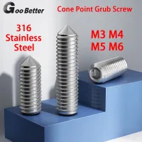 Cone Point Grub Screws A4(316) Stainless Steel Allen Key Socket Set Screws M3 M4 M5 M6