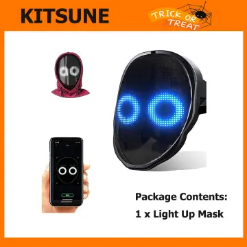 BoywithUke Bluetooth LED Face Changing Mask Diy Picture Text