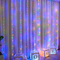 Curtain LED String Lights Garland Festival Decoration USB Remote Control Holiday Wedding Fairy Lights for Bedroom Home