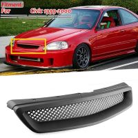 Matte Balck Front Engine Hood Mesh Grille Bumper Racing Grille for Honda Civic EK CX DX EX HX LX Type R 1999-2000