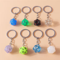 【2023】Cute Keychains Resin Colorful Dice Charms Keyrings Souvenir Gift for Women Men Car Key Handbag Pendants Key Chains DIY Accessory ！