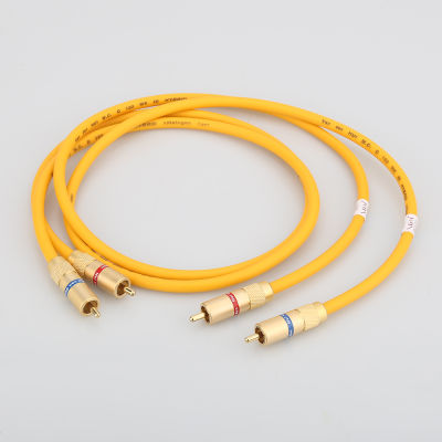 Pair Van Den Hul The D-102 III HYBRID (Halogen F) RCA Audio Interconnect Cable Hi-end 2RCA Male to Male Audio Cable