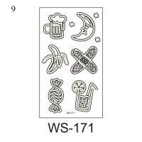 สติกเกอร์รอยสักรูปตัวชั่วคราวแบบเรืองแสงสำหรับตกแต่งร่างกายและคลับปาร์ตี้