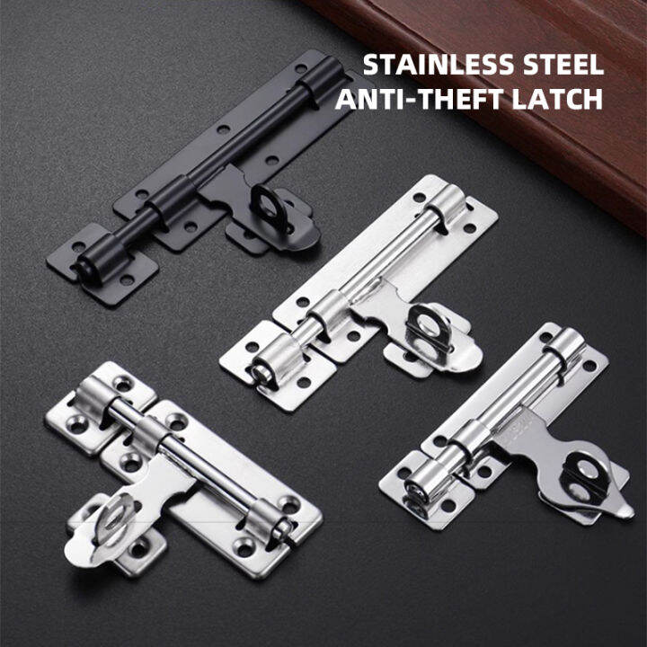 Stainless Steel Hardware Door Lock Barrel Bolt Latch Padlock Clasp Set