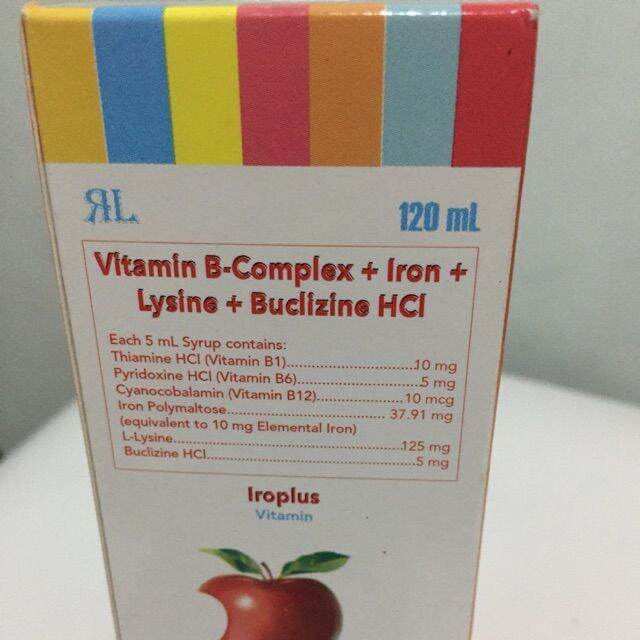 Multivitamins + B complex +Iron + Lysine + BuclizinerxS Lazada PH