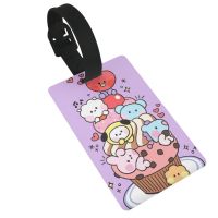 【สต๊อก】แท็กกระเป๋านุ่มยางการ์ตูนPVC BT21 BTS ปรับได้สำหรับกระเป๋าเดินทาง