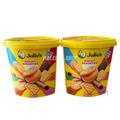 จูลี่ จูลี่รวมถังใหญ่รวมหลายแบบ 👍 จูลี่รวม Julies Biscuit Assorties บิสกิต คุกกี้ บิสกินบิสกิตคุกกี้ใส้เนยถั๋ว จูลี่ห่อส้มใหญ่ ขนมจูลี่ จูลี่