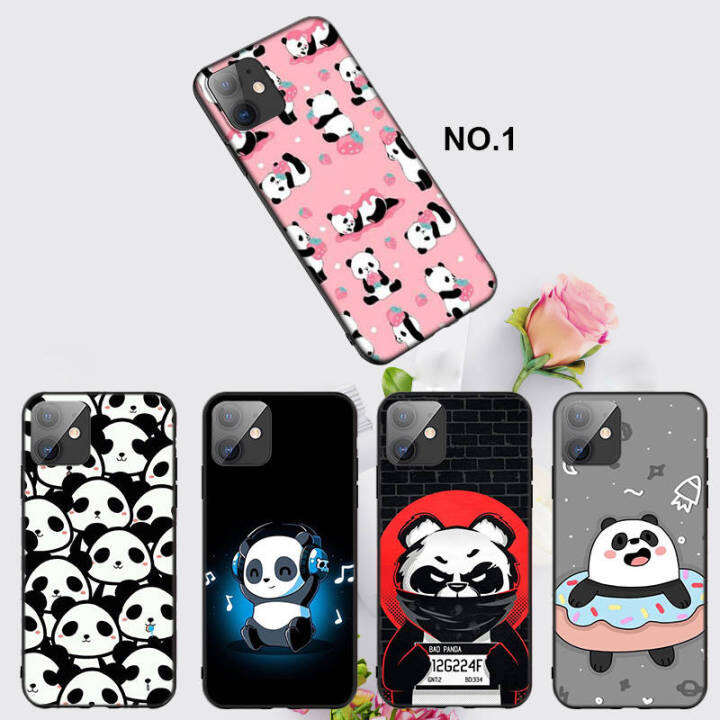 casing-หรับ-iphone-11-12-mini-x-xs-xr-pro-max-6-6s-7-8-6-7-8-plus-5-5s-se-2020-el27-cartoon-panda-pattern-phone-เคสโทรศัพท์-อ่อนนุ่ม-tpu-black-ปก