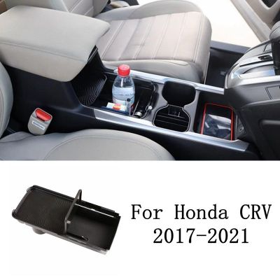 ที่เท้าแขนคอนโซลภายในกล่องเก็บของฝาครอบแบบที่สองสำหรับ Honda CRV 2017 2018 2019 2020 2021อุปกรณ์ตกแต่งรถยนต์สองชั้น