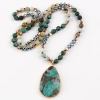 RH Fashion Boho Jewelry Natural Stones With Semi Precious Pendant Women Bohemia Necklace Gift Dropship Pendants