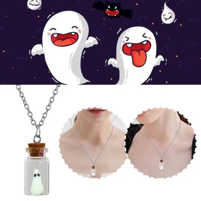 Cute Ghost Necklace Glow In The Dark Halloween Adopt Your Women Mystery Of Adds Outfit To A A In For Men Touch A Necklace Ghost Jar U3Q1