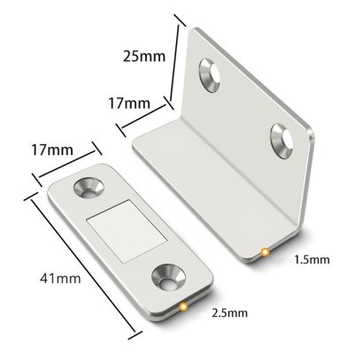 ▩✲ Punch Free Invisible Magnetic Thin L-Shaped Sliding Closet Door Stopper Strong Magnetic Cabinet Door Stopper Cupboard Closer