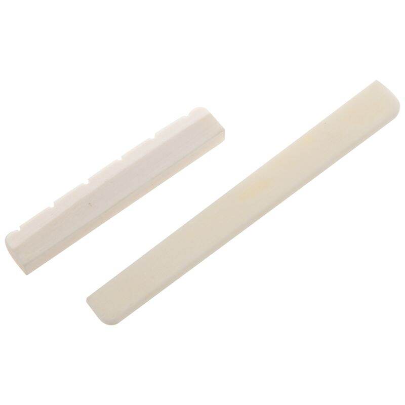 BQLZR Bass Bone Bridge Saddle And Nut Set - 4 String Bass Guitar (Pack Of 3