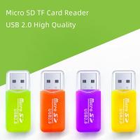 USB 2.0ไมโครการ์ดความจำเครื่องอ่านการ์ดแฟลชการ์ดความจำอเนกประสงค์แบบพกพาขนาดเล็กเครื่องอ่านการ์ดอะแดปเตอร์สำหรับคอมพิวเตอร์แล็ปท็อปแบบสุ่มสีเครื่องอ่านการ์ด