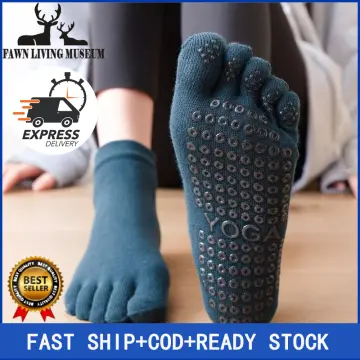 Yoga Toe Socks For Women Five Finger Socks With Grip Five Toe Non