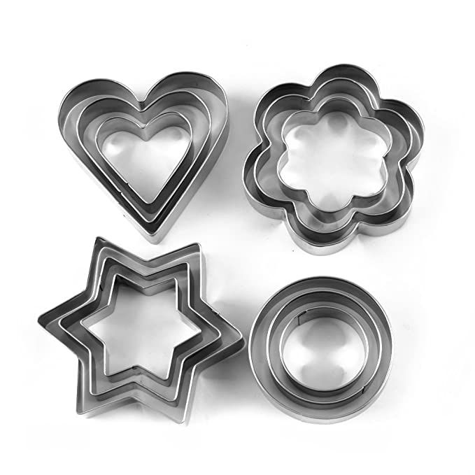 Set Cookies Cutter Moulder Stainless Steel DIY Cookie Moulder Press Stamp Egg Moulder Baking