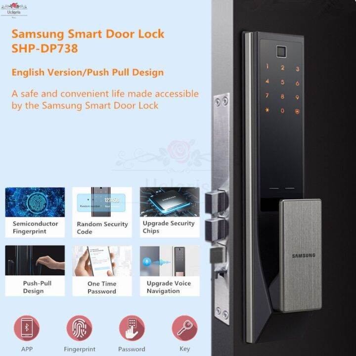 SAMSUNG Smart Fingerprint Digital Doorlock SHPDP738 Security Automatic