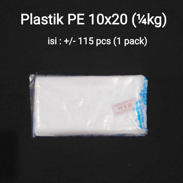 Kantong Plastik PE Uk 10x20, Plastik Gula 1/4 Kg, Plastik Bening ...