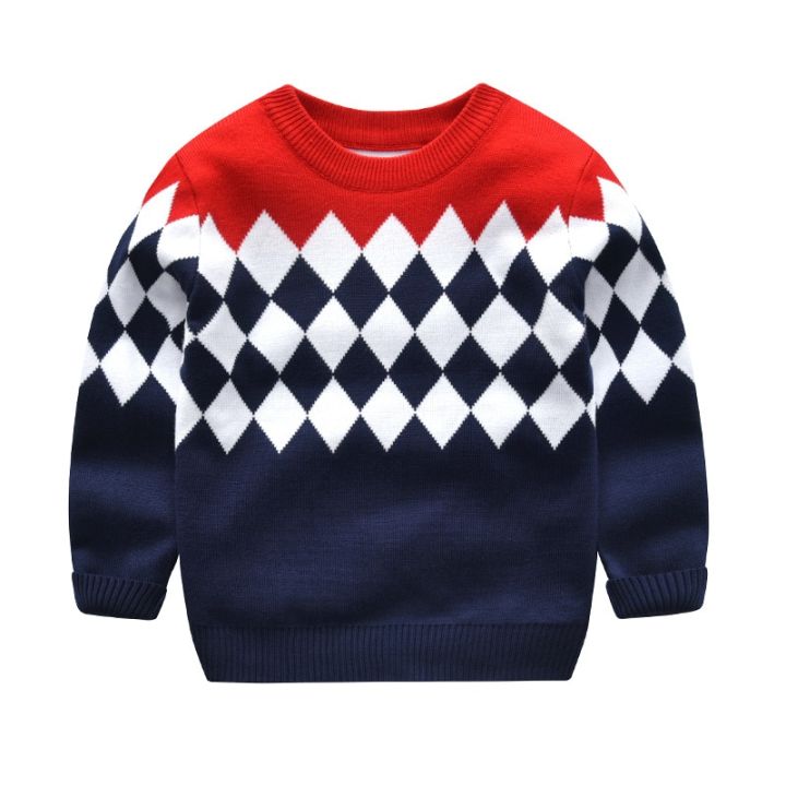 2023-new-autumn-winter-hedging-thick-long-sleeved-sweater-children-sweater-boys-cotton-pullover-boy-baby-sweater-for-3-9-years