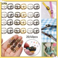 VJDA 20/40pcs 7mm Mini Ultra-small 4 สี หัวเข็มขัดตุ๊กตา DIY หัวเข็มขัดไตรไกลด์ ปุ่มเข็มขัด อุปกรณ์เสริมกระเป๋าตุ๊กตา