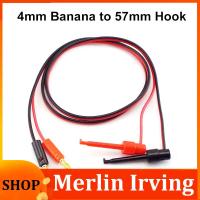 Merlin Irving Shop Multimeter Measure 4mm Banana Plug to Test Hook Clip Lead Cable 1M Test Wire Connector Gold Plated