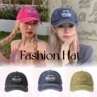 Fashion Hat หมวกแก๊ปสไตล์วินเทจ หมวกแฟชั่นหญิง หมวกกันแดด ปัก BELFRY มี 6 สี