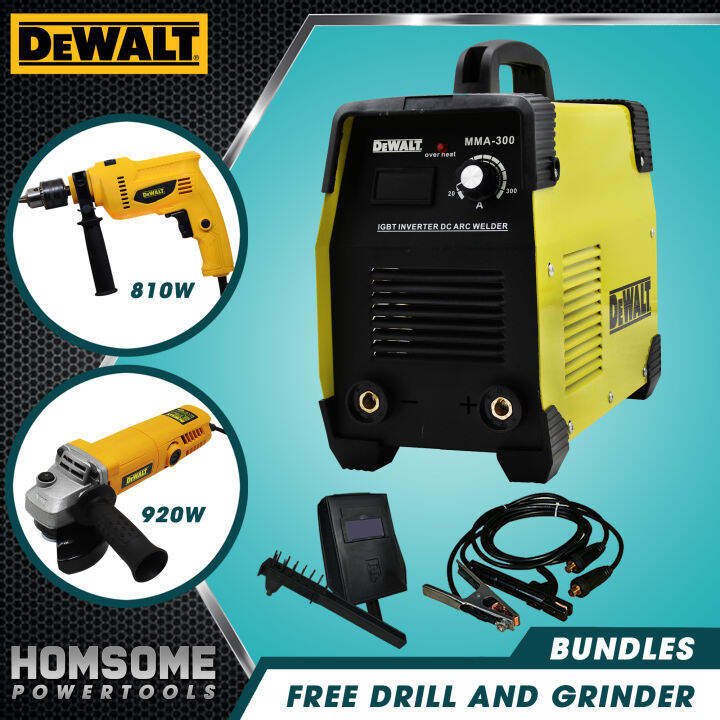 DeWALT MMA300 Welding Machine (FREE DeWALT Grinder and Drill) Lazada PH