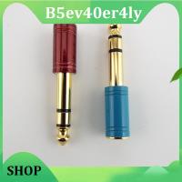 B5ev40er4ly Shop 6.35mm Male Stereo Plug To 3.5mm Female Jack Audio Connector Headphone Amplifier Adapter Microphone AUX 6.35 3.5mm