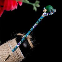 【CW】 Morkopela Enamel Hairpin Chinese Pattern Hair Stick Banquet Pin Accessories