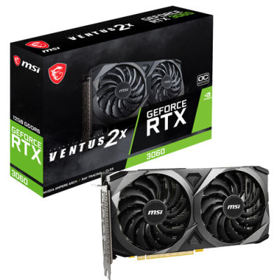 MSI RTX3060 VENTUS 2X 12GB OC LHR  ประกันไทย 3 ปี สินค้าพร้อมส่ง