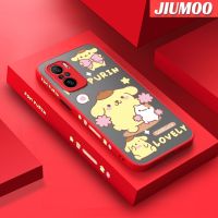 JIUMOO เคสสำหรับ Xiaomi MI POCO F3 Redmi K40 K40 Pro พร้อมมีน้ำค้างแข็งโปร่งใสสุนัขกระเป๋าแข็งขอบด้านข้างเคสซิลิโคนรูปสี่เหลี่ยมฝาหลังเต็มตัวกล้องดีไซน์ใหม่เคสป้องกันเคสมือถือกันกระแทก