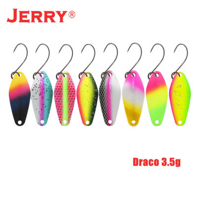 Jerry Draco Area Trout Metal Spoon Fishing lure Kit Micro Wobbler Spinner Bait Set 2.5g 4.5g Bass Perch Glitter Fishing Tackle