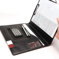 [COD] Kangbai multi-functional folder leather manager business contract signing this pad sales report printing