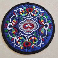 【CC】 Chinese Embroidered Round Coaster Ethnic Floral Design Bowl Insulator Decoration Supplies