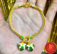 สร้อยข้อมือ ทองหุ้ม ทองชุบจี้รูปหัวใจ สวยเสมือนจริง JPgoldjewelry