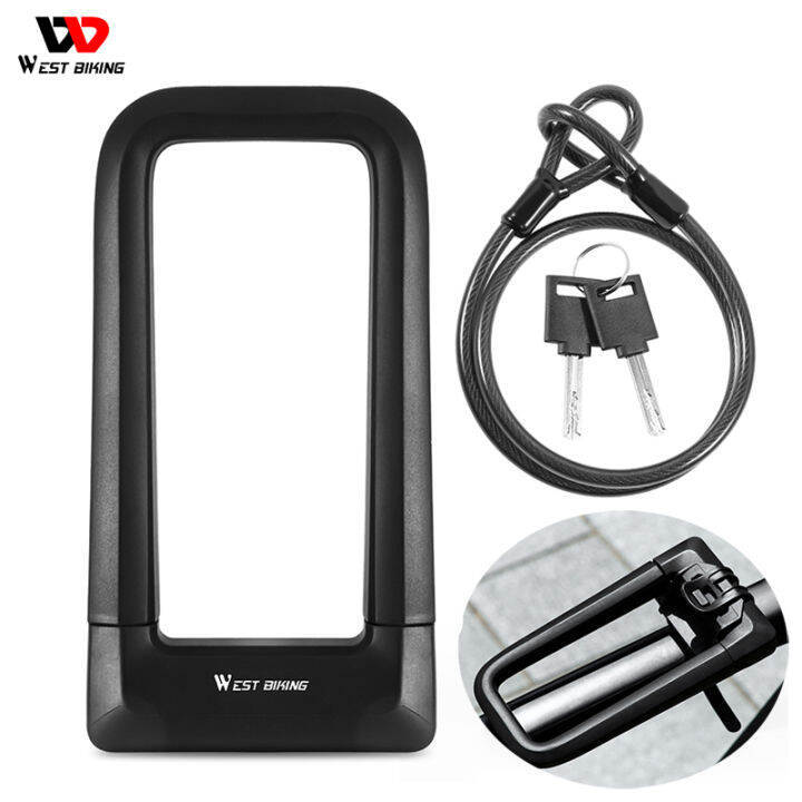 Alloy Steel Antitheft Bicycle U Lock Set Anti12 Tons Hydraulic Shear