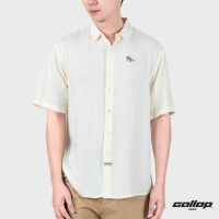 GALLOP : LINEN CASUAL SHIRT เสื้อเชิ๊ตผ้าลินินแขนสั้น รุ่น GW9033 สี Cream - ครีม / ราคา 1,490.-