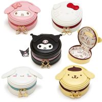 SEYAN Kado Pacar Cinnamonroll Kuromi กระเป๋าเครื่องสำอาง PU หนังกล่องดนตรีเคสหูฟังม้วนสายเคเบิลกล่องเก็บหูฟังหูฟัง