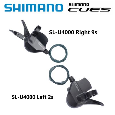 Shimano CUES U4000 Shifter 2S Kiri 9S Sebelah Kanan RAPIDFIRE PLUS SL-U4000 2x9speed สำหรับจักรยานเสือภูเขา MTB Berbasikal