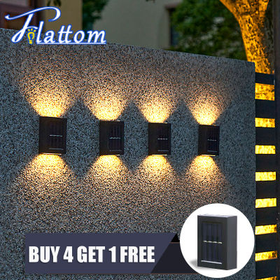 Buy 4 Get 1 Free Solar LED Lamp Outdoor Waterproof Wall Lights Garden Balcony Landscape Decor Light Street Solar Outdoor Light