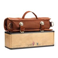 ki【Hot】Professional Bartender Travel Bag Portable Bar Canvas Tool Bag Cocktail Shaker Wine Set Storage Bag Without Tools