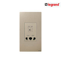 Legrand เต้ารับเครื่องโกนหนวด 2 ช่อง สีแชมเปญ 2G Shaver Socket รุ่นมาเรียเซนต์ | Mallia Senses |  Champaigne | 281135CH  |  บิทิสมาร์ท | BTiSmart